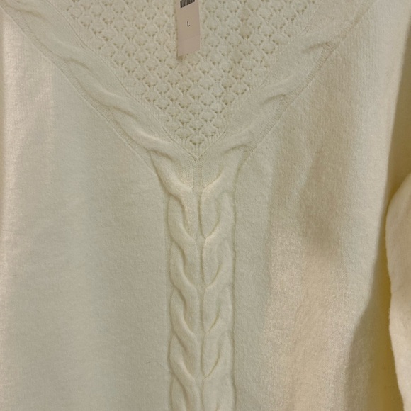 Talbots Cream Sweater Large NWT - Picture 4 of 8